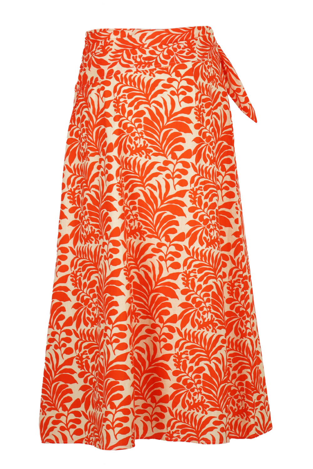 Load image into Gallery viewer, Azariah Side Tie Maxi Skirt Orange
