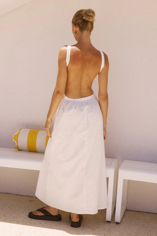Bela Midi Dress White