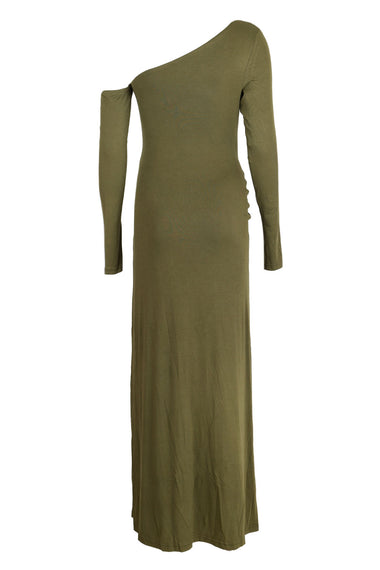 Bianca One Shoulder Maxi Dress Army Green