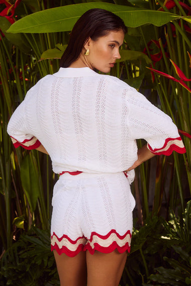Billie Short White/Red
