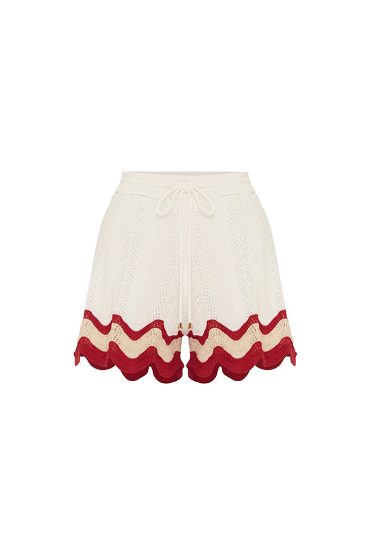 Load image into Gallery viewer, Billie Short White/Red
