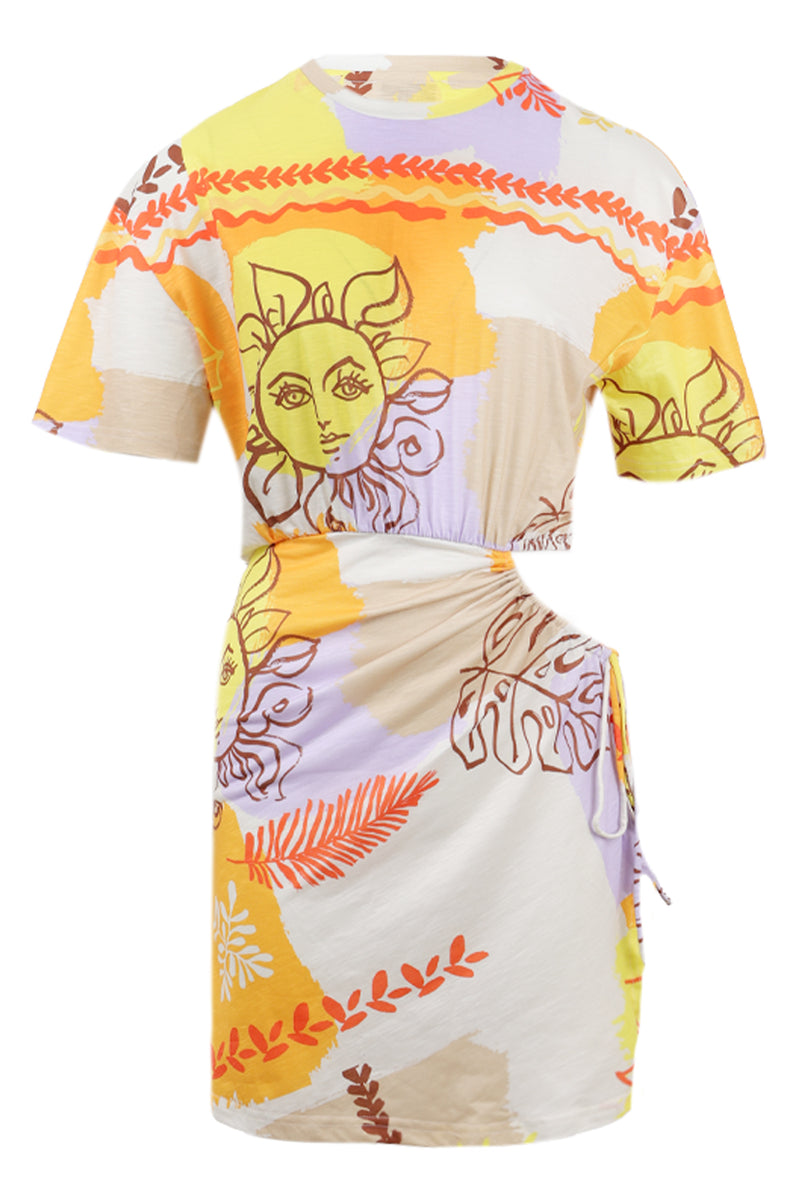 Brizzie Mini Dress Palama Print
