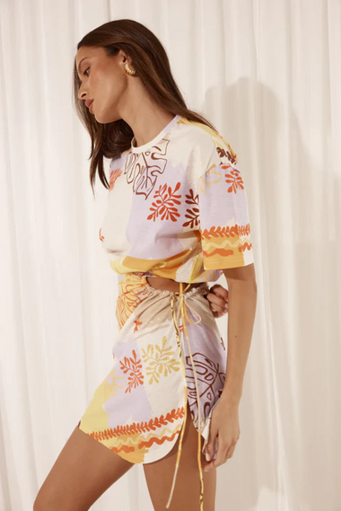 Brizzie Mini Dress Palama Print - Dress