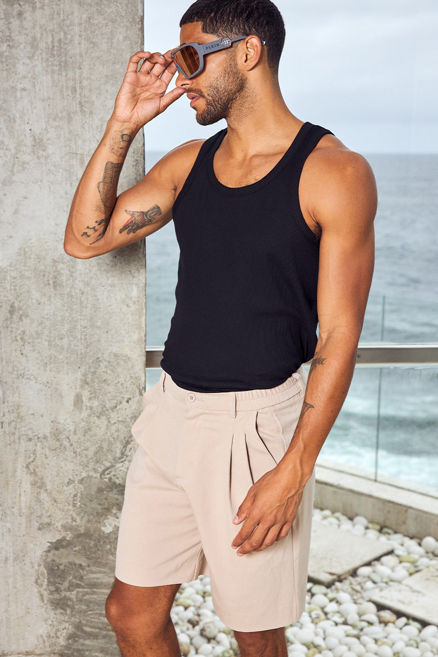 Load image into Gallery viewer, Damon Tailored Shorts Sand
