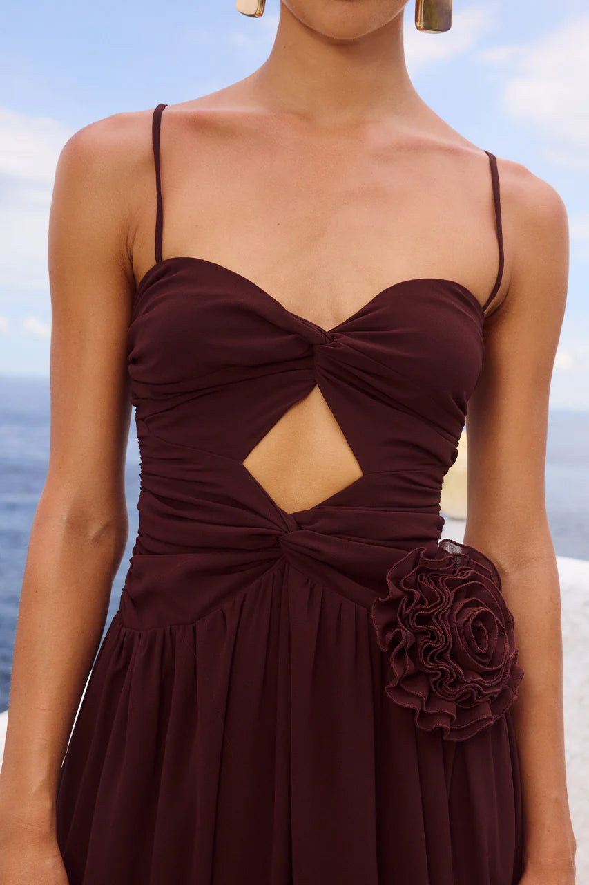 Load image into Gallery viewer, Danika Maxi Dress Chocolate

