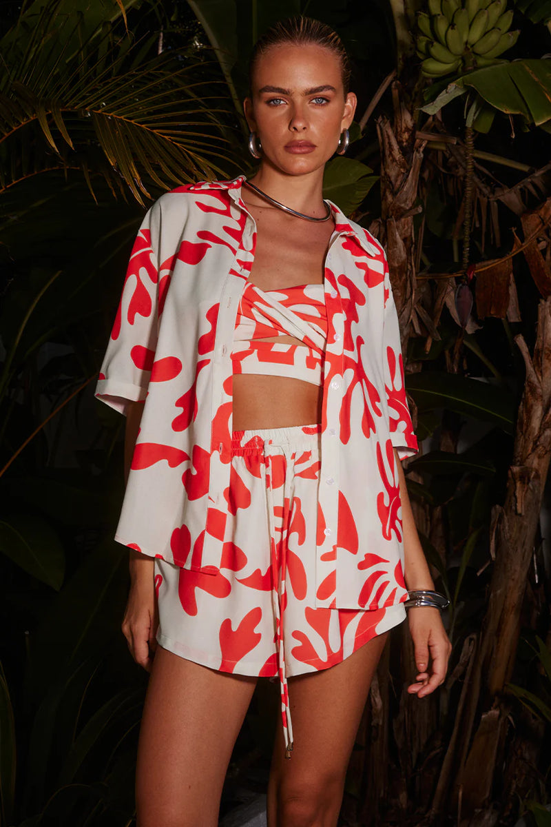 Enya Shirt Orange Botanica