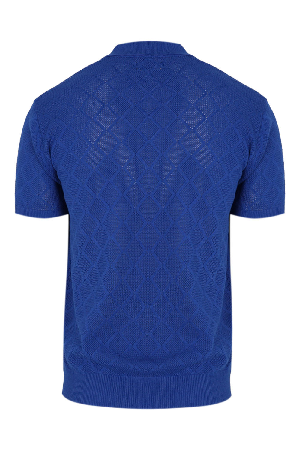 Load image into Gallery viewer, Ezra Short Sleeve Polo Knit Top Royal

