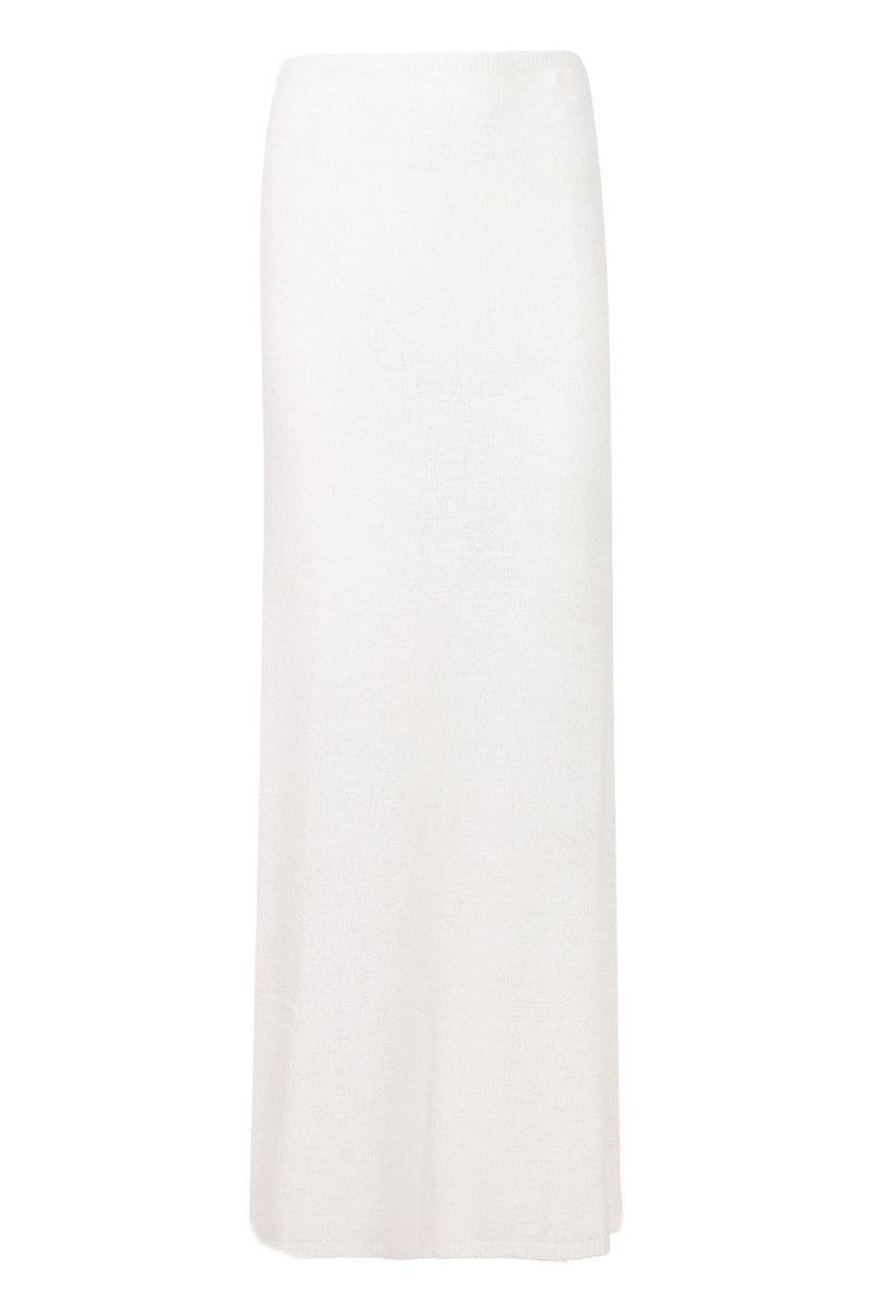 Gemini Fishtail Maxi Skirt White