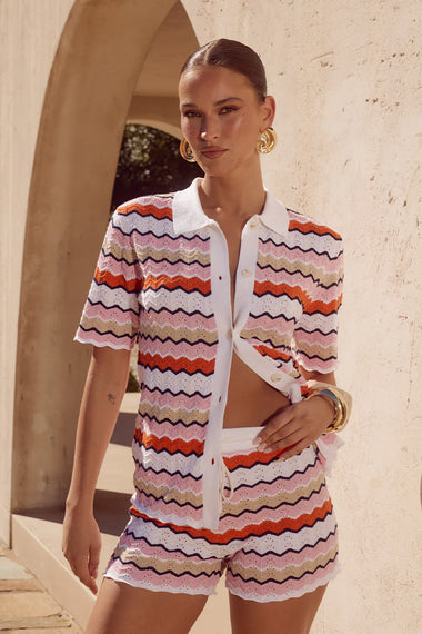 Hubert Top Pink Multi - Top