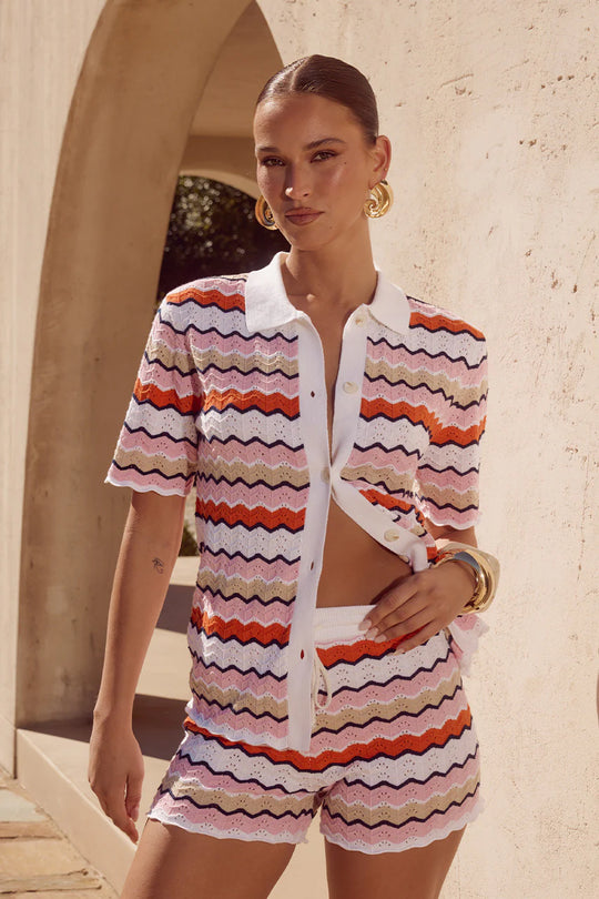 Hubert Top Pink Multi - Top