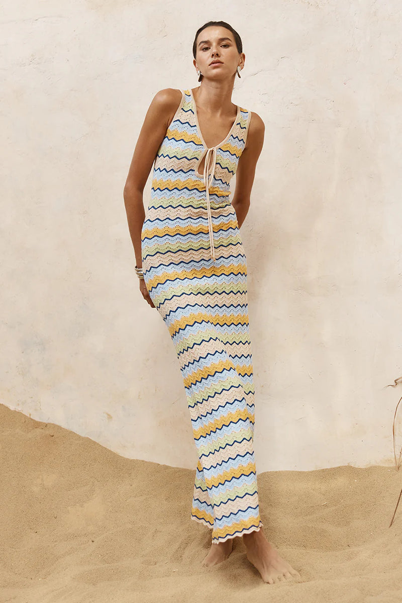 Isabo Maxi Dress Blue Multi