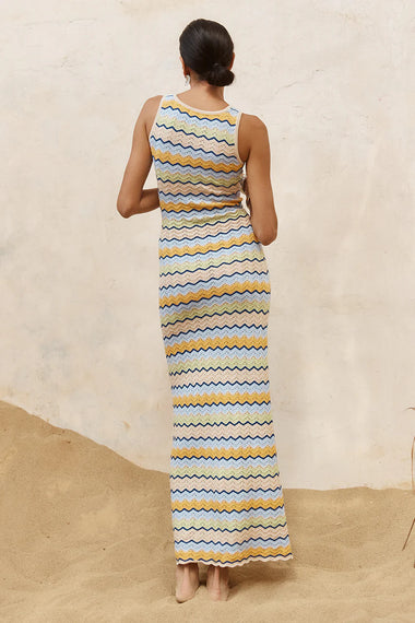 Isabo Maxi Dress Blue Multi - Dress