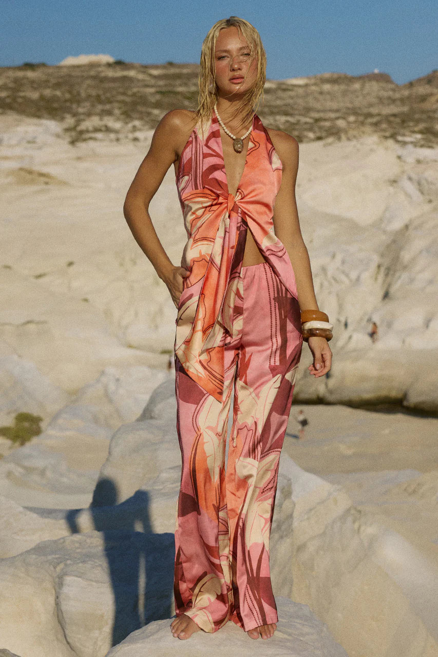 Load image into Gallery viewer, Kaeli Elasticated Palazzon Pant - Kaeli Berry
