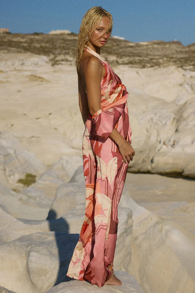 Kaeli Elasticated Palazzon Pant - Kaeli Berry