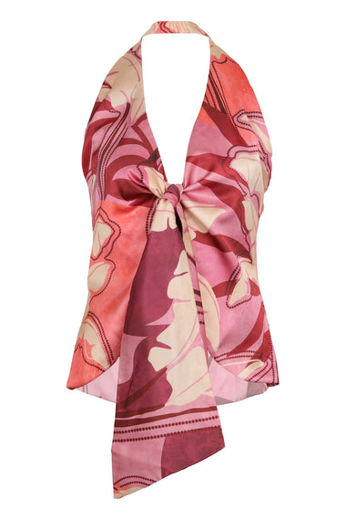 Kaeli Tie Front Halter Top - Kaeli Berry