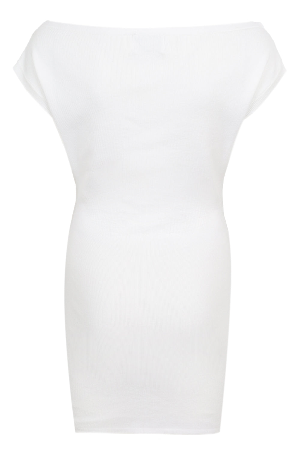 Load image into Gallery viewer, Kamryn Side Tie Knit Mini Dress White
