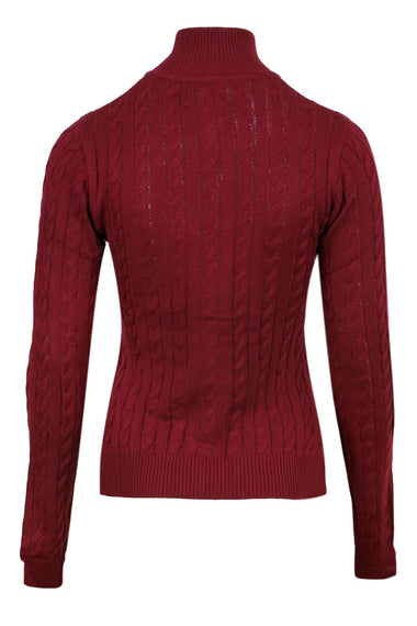 Katarina Long Sleeve Knit Top Black Cherry