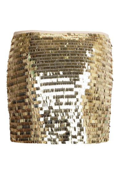 Kerrie Sequin Mini Skirt Gold