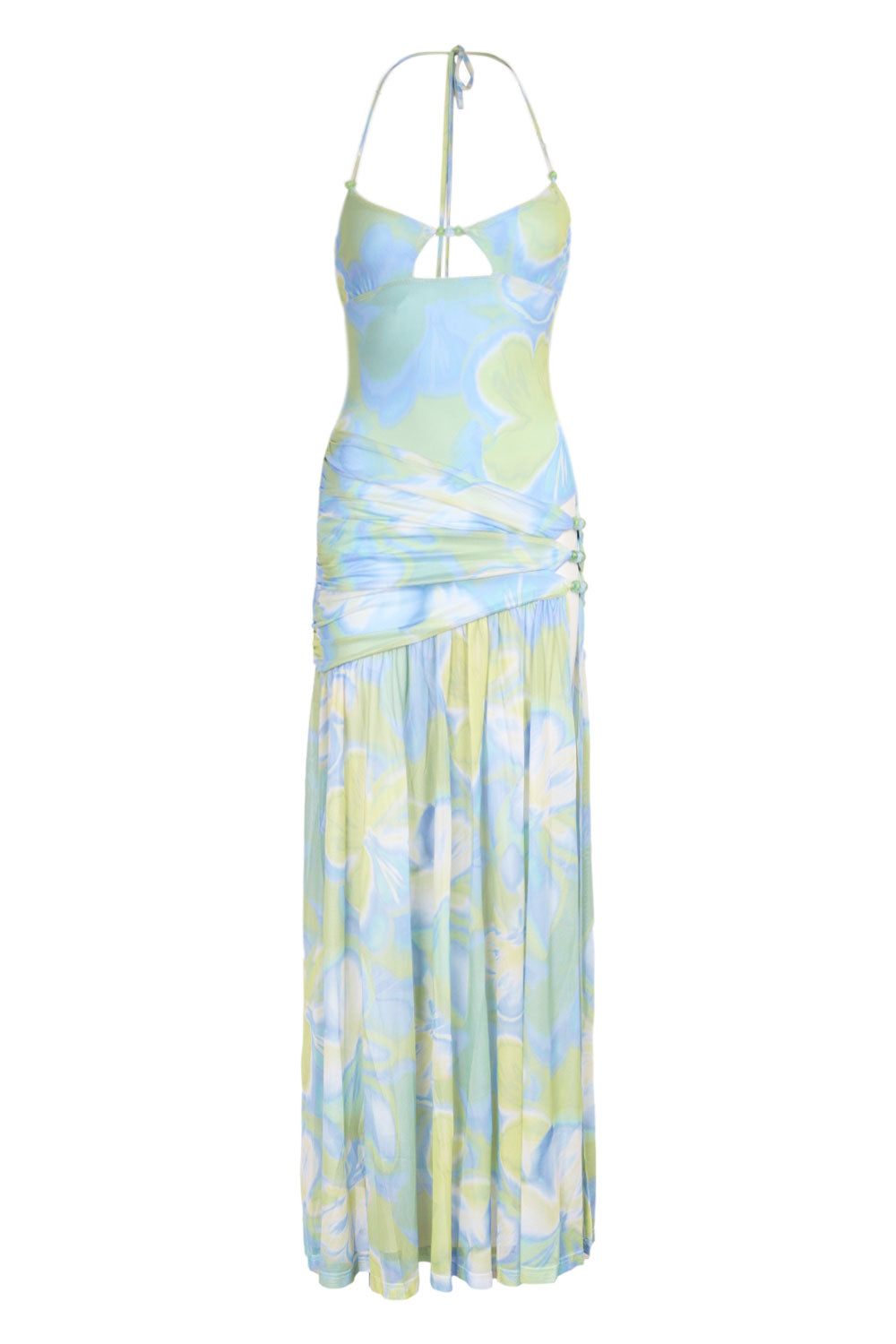 Load image into Gallery viewer, Kiki High Slit Maxi Dress Lana Green
