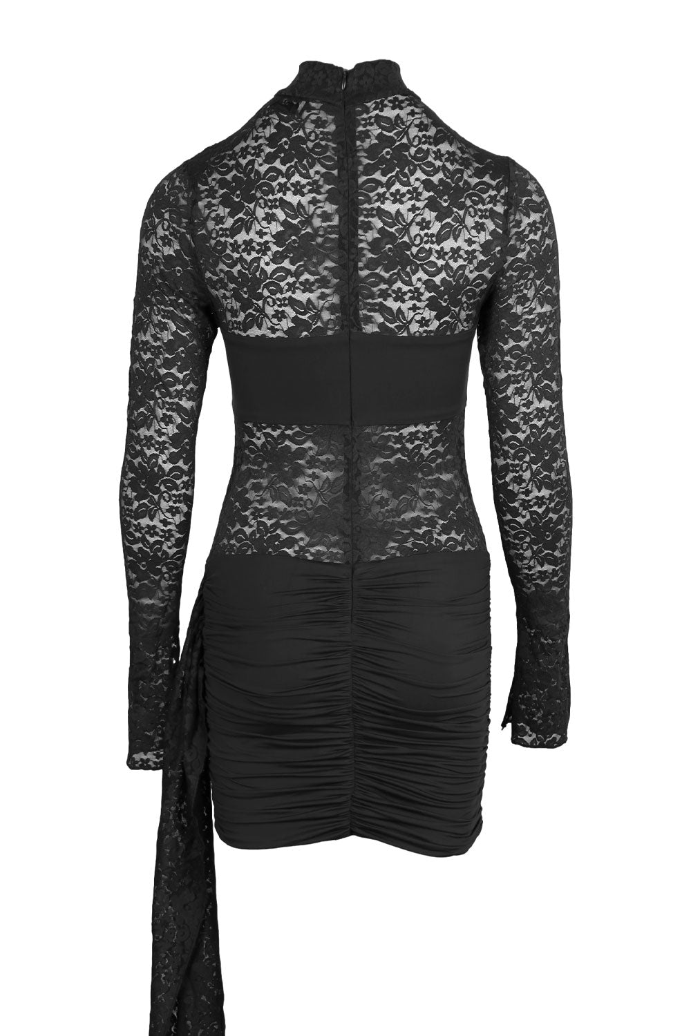 Load image into Gallery viewer, Larna Lace Sleeved Mini Dress Black
