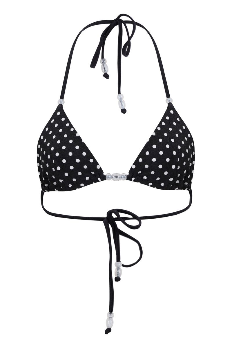 Lia Bikini Top Black Polka