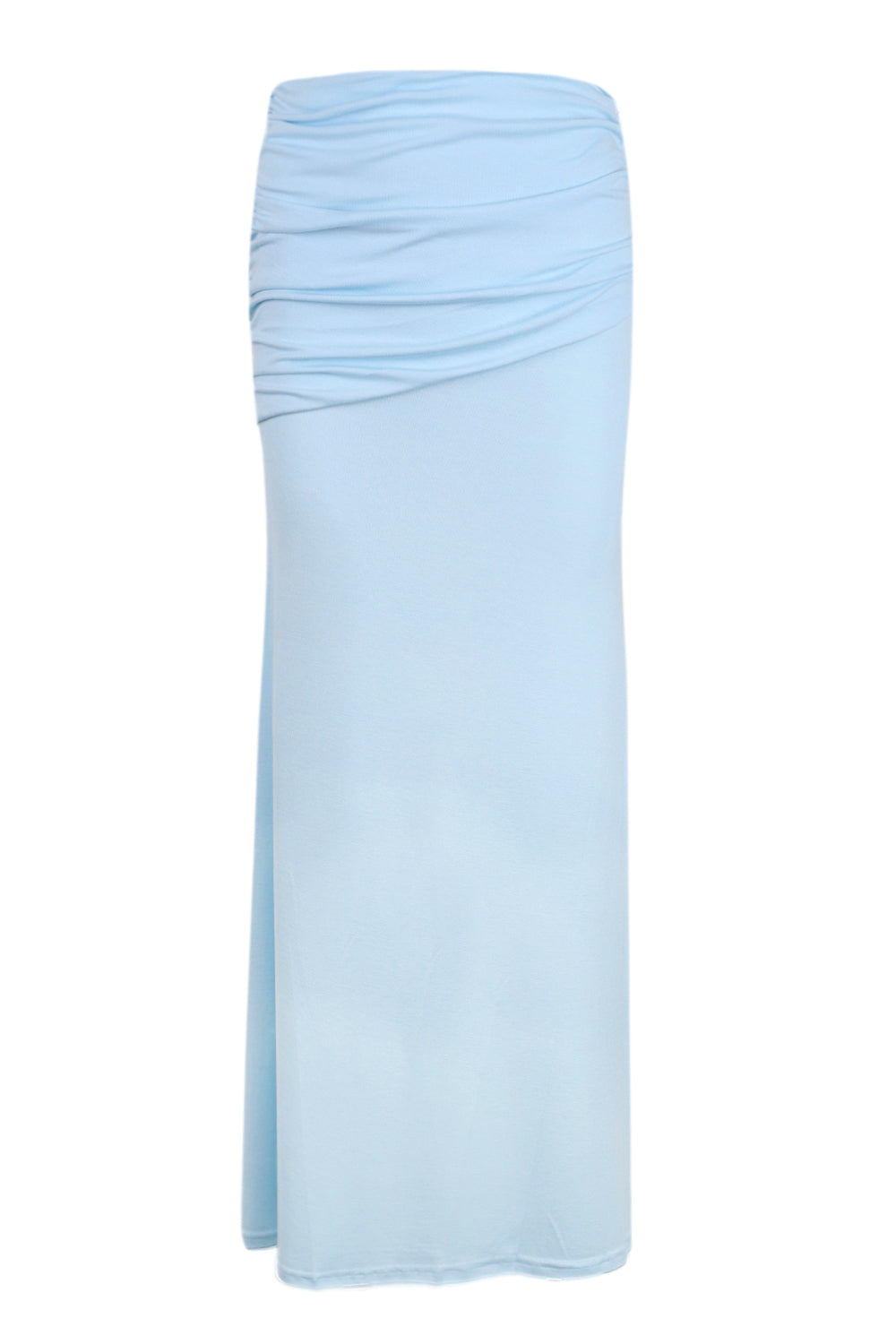 Malani Ruched Maxi Skirt Blue