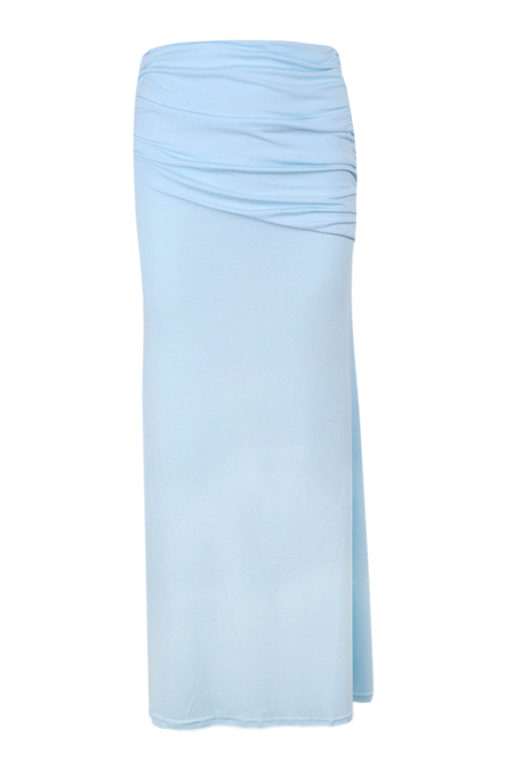 Load image into Gallery viewer, Malani Ruched Maxi Skirt Blue
