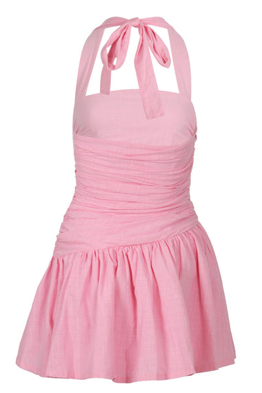Mattie Halter Mini Dress Pink