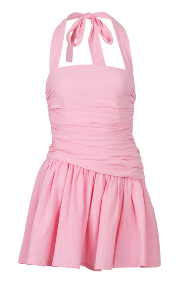 Mattie Halter Mini Dress Pink