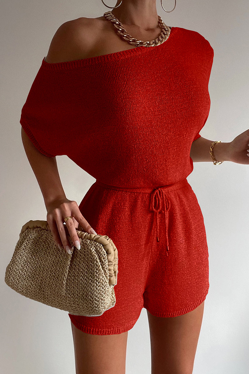 Load image into Gallery viewer, Miami Knit Playsuit Red - Playsuit
