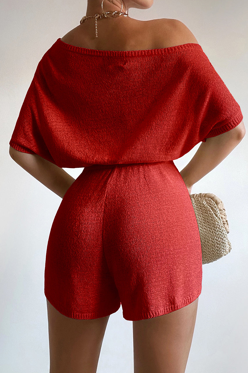 Load image into Gallery viewer, Miami Knit Playsuit Red - Playsuit
