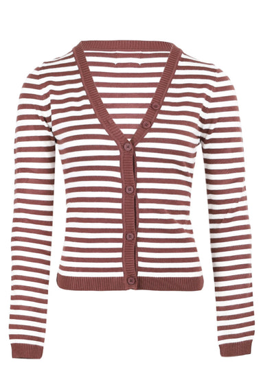Noemi Long Sleeve Knit Top Choco Stripes