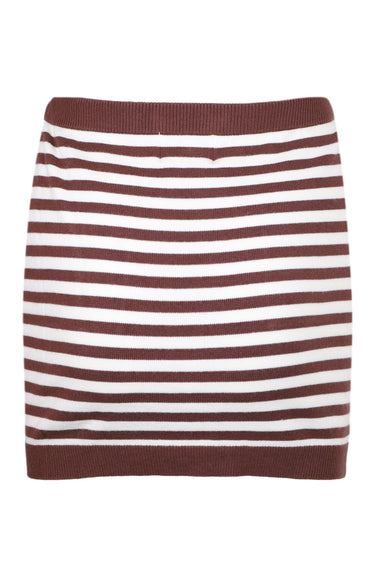 Noemi Mini Skirt Choco Stripes