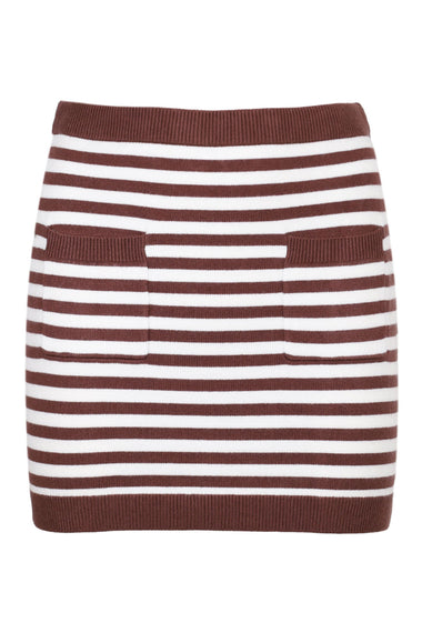 Noemi Mini Skirt Choco Stripes