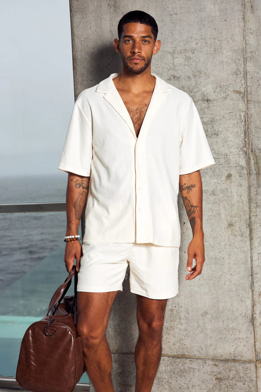 Load image into Gallery viewer, Otis Short Sleeve Shirt Off White
