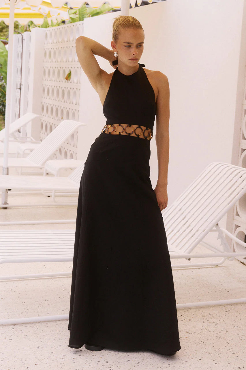 Load image into Gallery viewer, Rafina Maxi Dress Black - Dress

