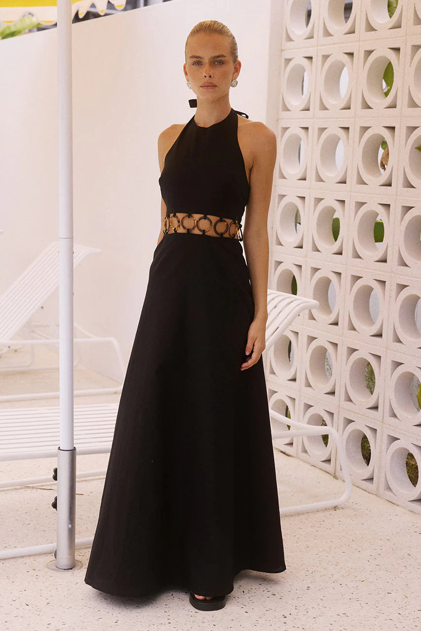 Load image into Gallery viewer, Rafina Maxi Dress Black - Dress
