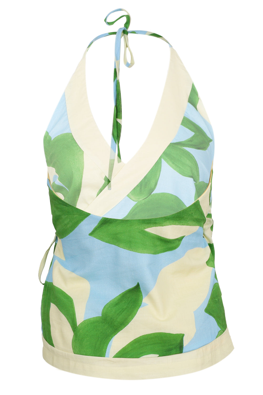 Load image into Gallery viewer, Ryleigh Halter Wrap Top - Amoree Blue
