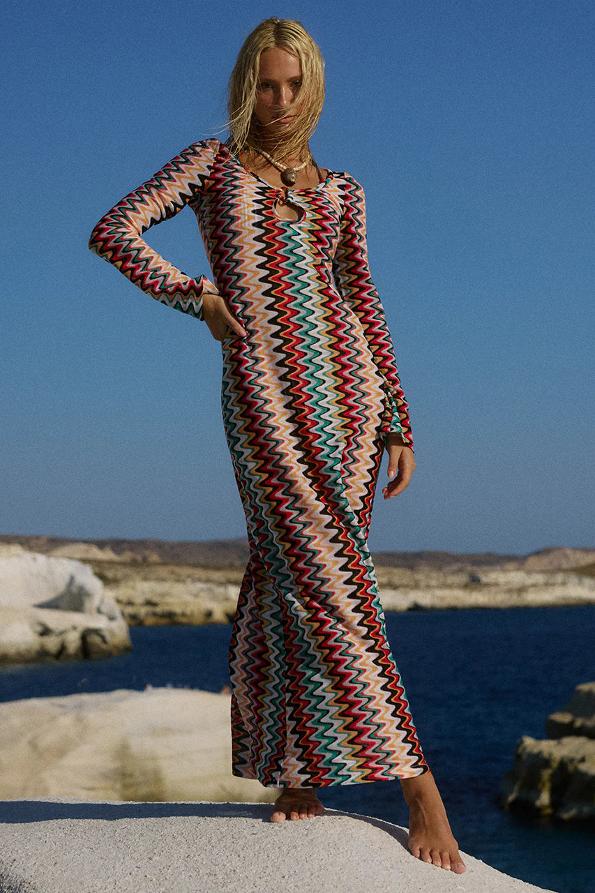 Emerie Scoop Neck Maxi Dress Xyla Wave