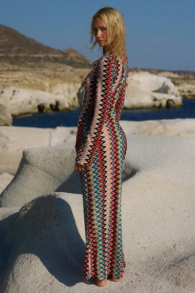 Emerie Scoop Neck Maxi Dress Xyla Wave
