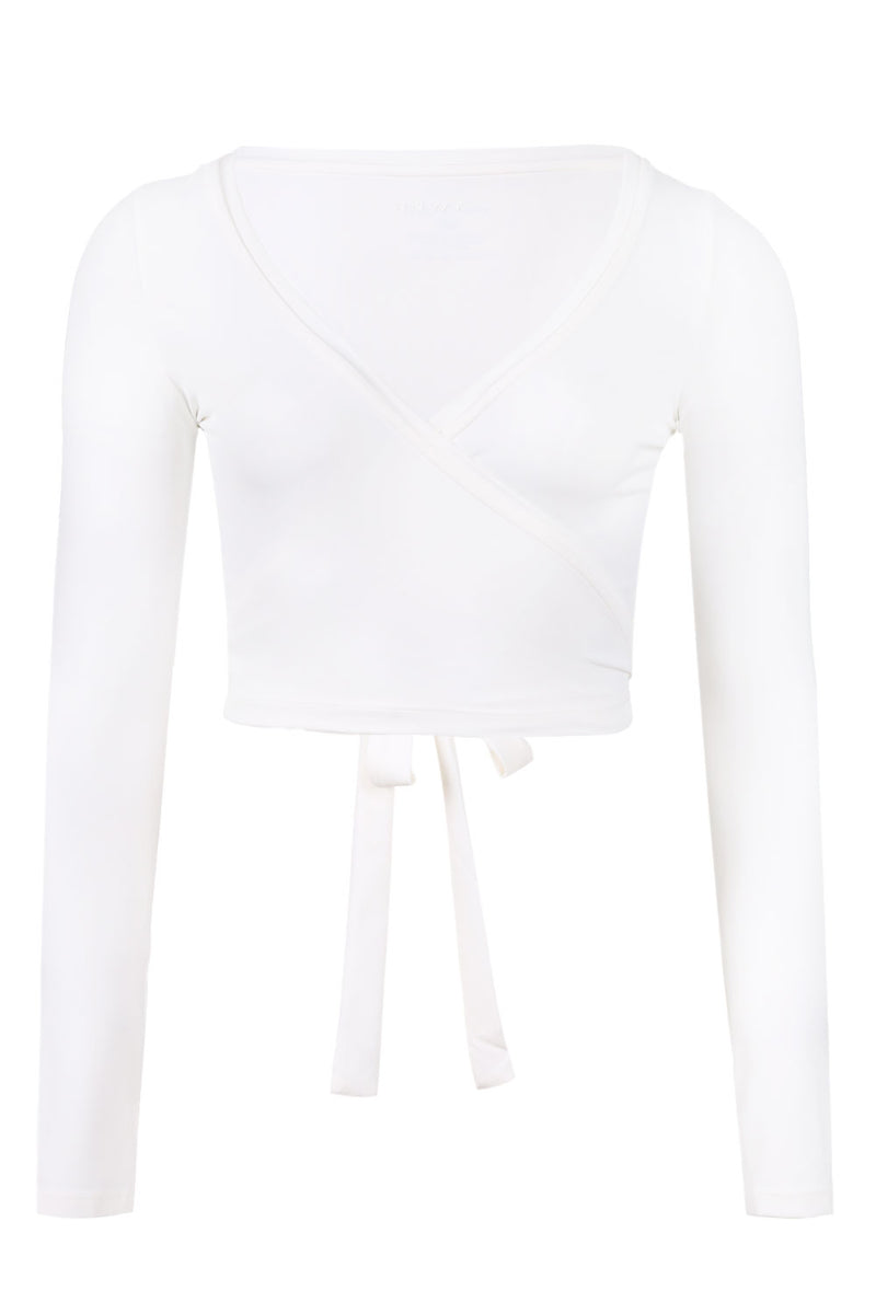 Torie Ballet Wrap Top Cream