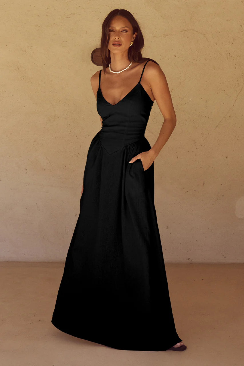 Load image into Gallery viewer, Zephy Maxi Dress Black
