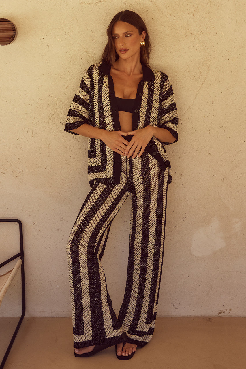 Load image into Gallery viewer, Ziggy Top Black/Sand - Top
