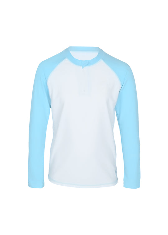 Blue Rashguard w/ Water Appearing Fabric - Rash Guard