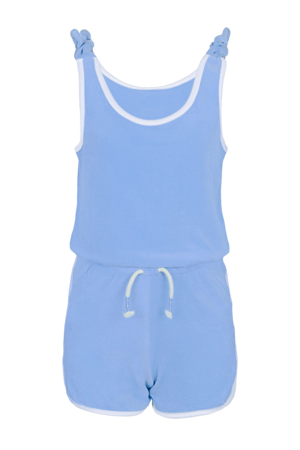Load image into Gallery viewer, Blue Terry Girls Active Romper
