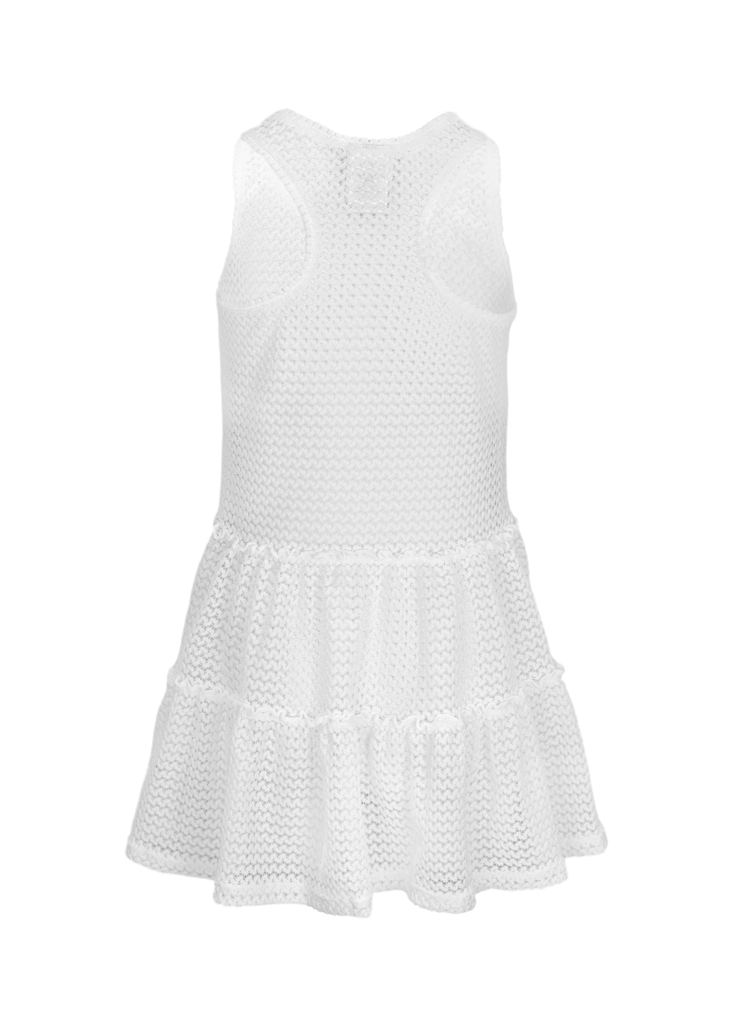 Crochet White Tank Dress Cover Up - Cover Up