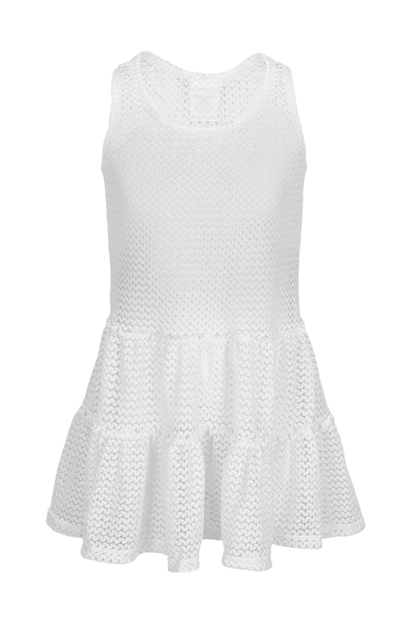 Crochet White Tank Dress Cover Up