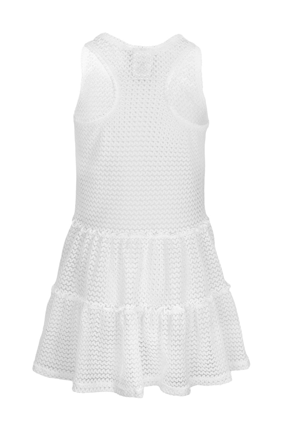 Load image into Gallery viewer, Crochet White Tank Dress Cover Up
