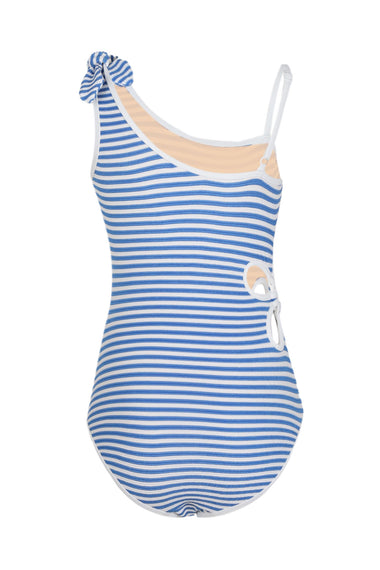 Daisy Cut Out Cobalt Stripe One Piece