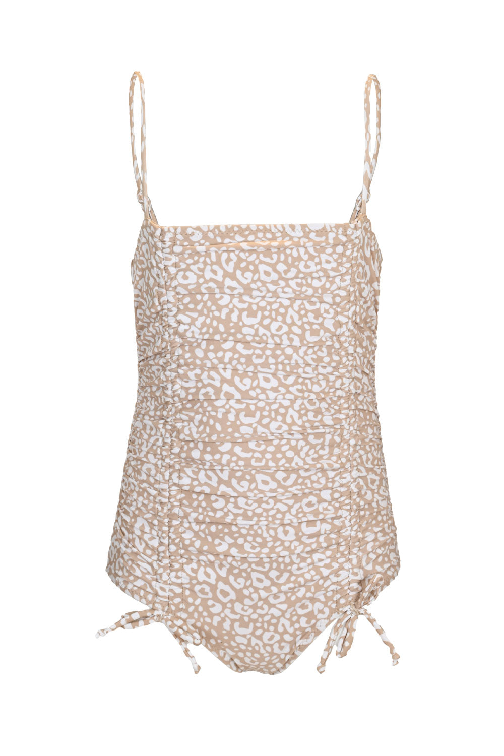 Load image into Gallery viewer, Ditsy Leopard Girls Cinched One Piece Swimsuit
